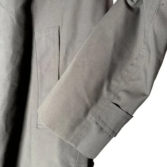 Vintage London Fog Maincoats Men's Trench Coat Gray with Lining Size 40 Long - Picture 10 of 10